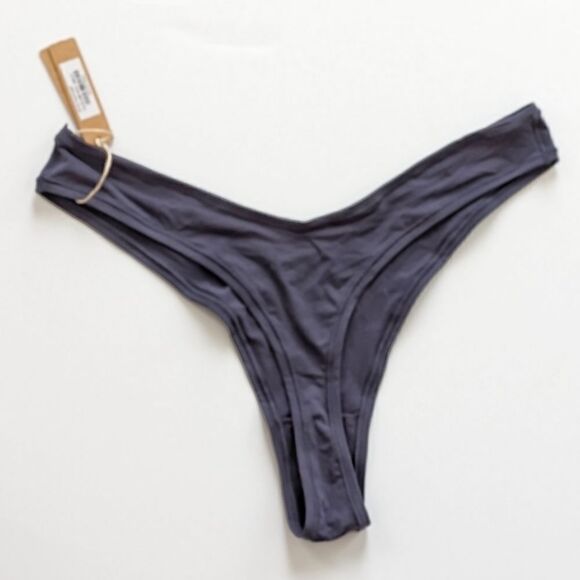 Skims NWT Plus Size Fits Everybody Soft Jersey Dipped Thong In Deep Royal sz 4X - Picture 5 of 9
